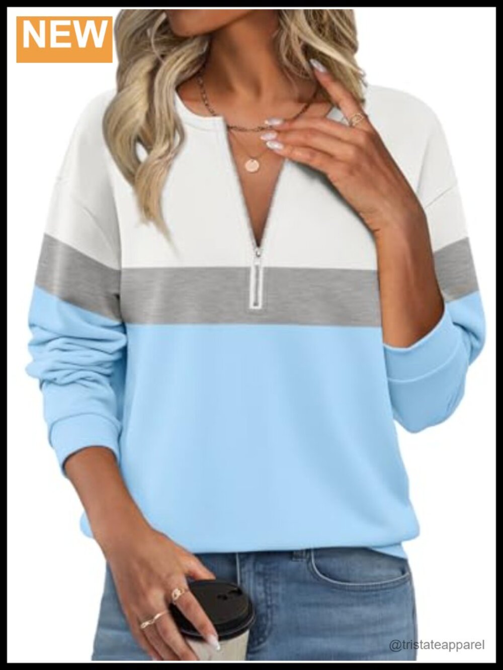 Womens Half Zip Fleece Pullover Sweatshirt Long Sleeve Casual Fall Top